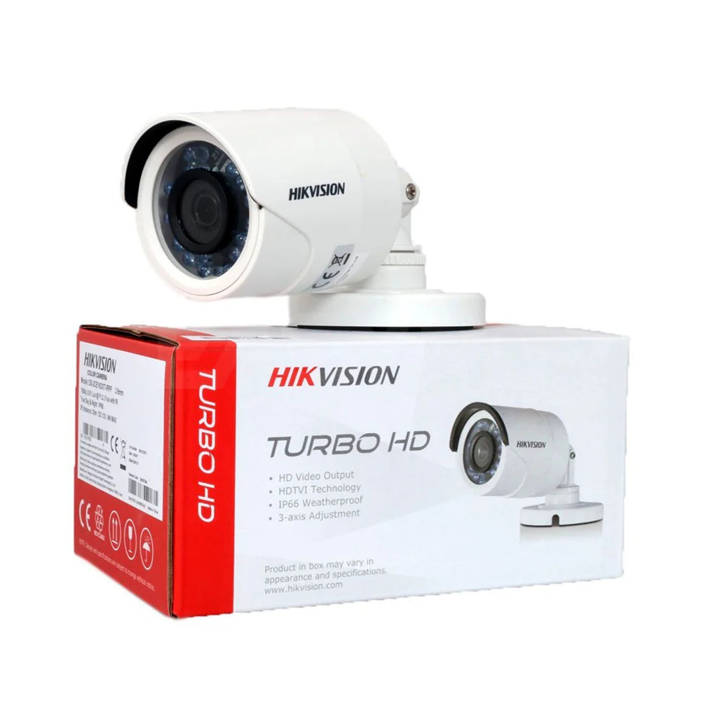 Câmera Hikvision Bullet Turbo HD DS-2CE16D0T-IRPF, Lente 2.88mm, HDTVI, IP67 à Prova de Intempéries, Branco