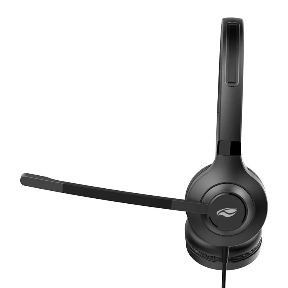 Fone Headset USB PH-360BK C3Tech, Som Estéreo, Cancelamento de Ruído ENC, Controle no Cabo, Preto