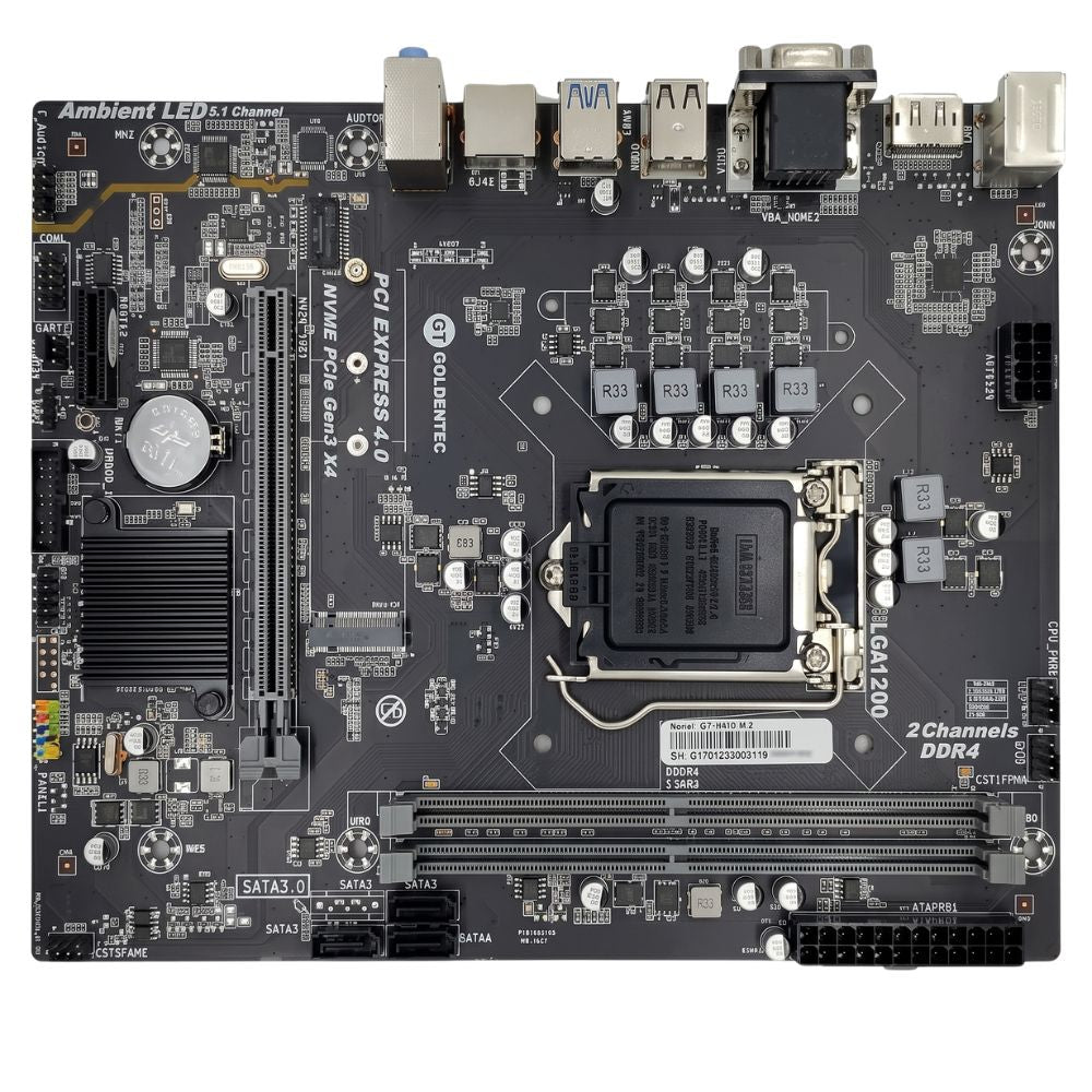 Placa Mãe Get GT H510 M.2, Chipset H510, Intel LGA 1200, mATX, DDR4, USB 3.0, VGA DVI HDMI