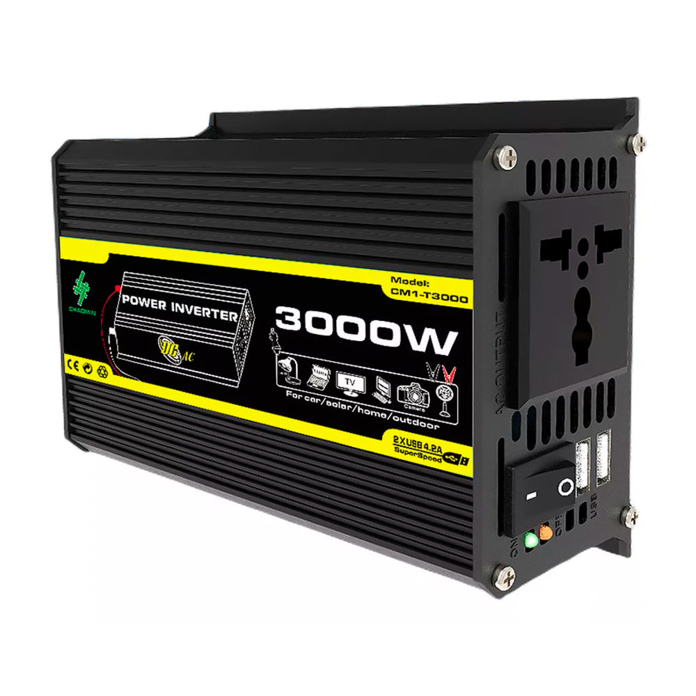 Conversor Inversor De Energia 3000W, DC 12V Para AC 220V, Preto - CM1-T3000