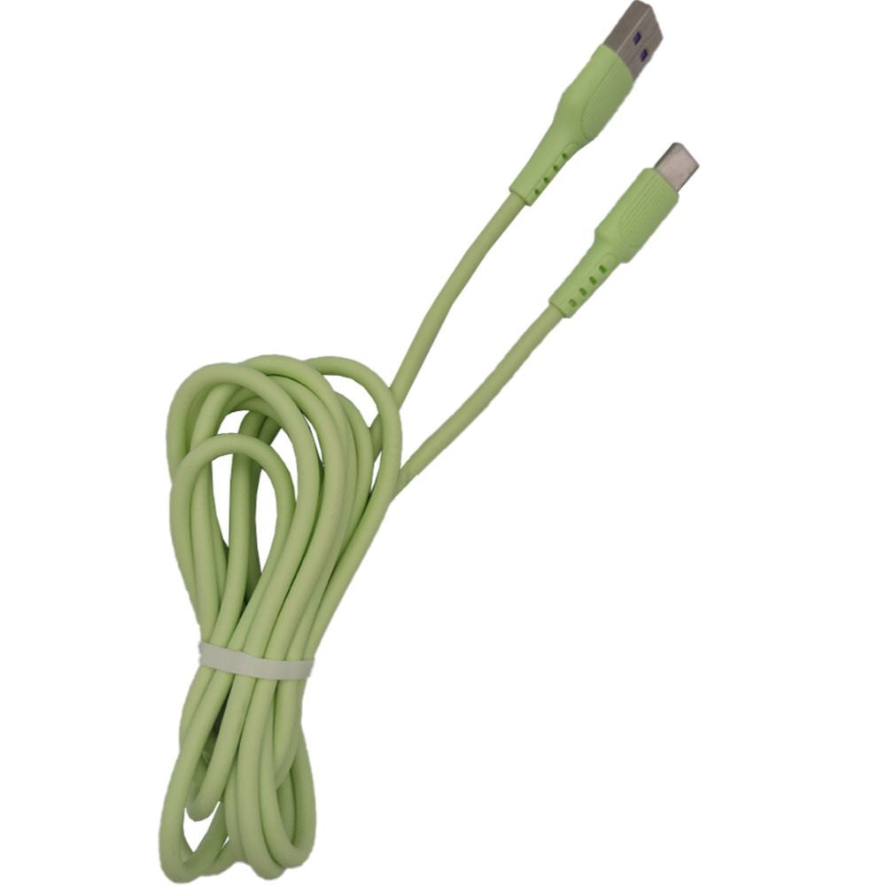 Cabo de Dados USB Carregamento 2.4A Tipo C Verde- CBO-5720