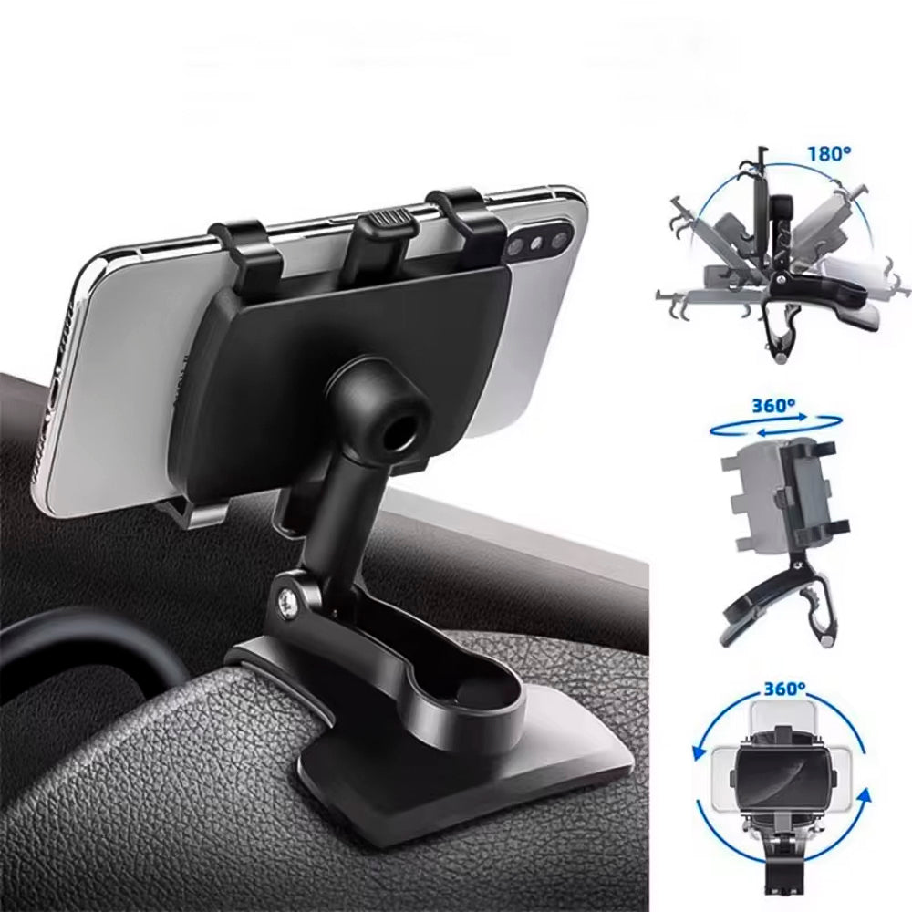 Suporte Veicular Universal Para Smartphone, Trava Automatica Anti Queda - Preto