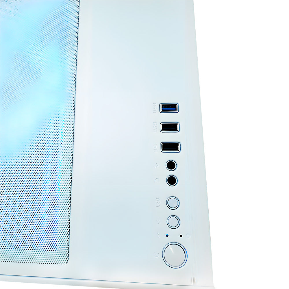 Gabinete Gamer Aquario Branco GB1791 Hayom, Com 4 Fans RGB, Micro-ATX