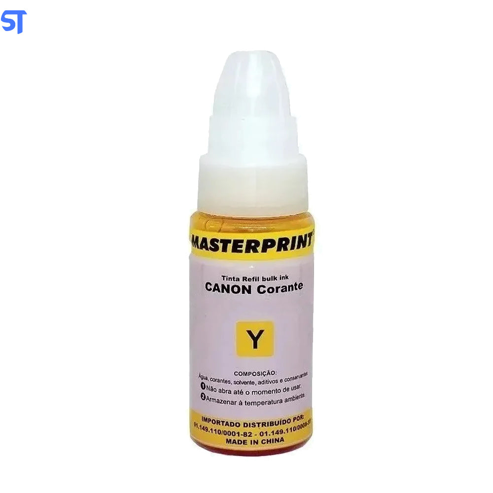 Refil de Tinta Compatível Canon Bulk Ink GI-10 Corante Amarelo 70ML MasterPrint