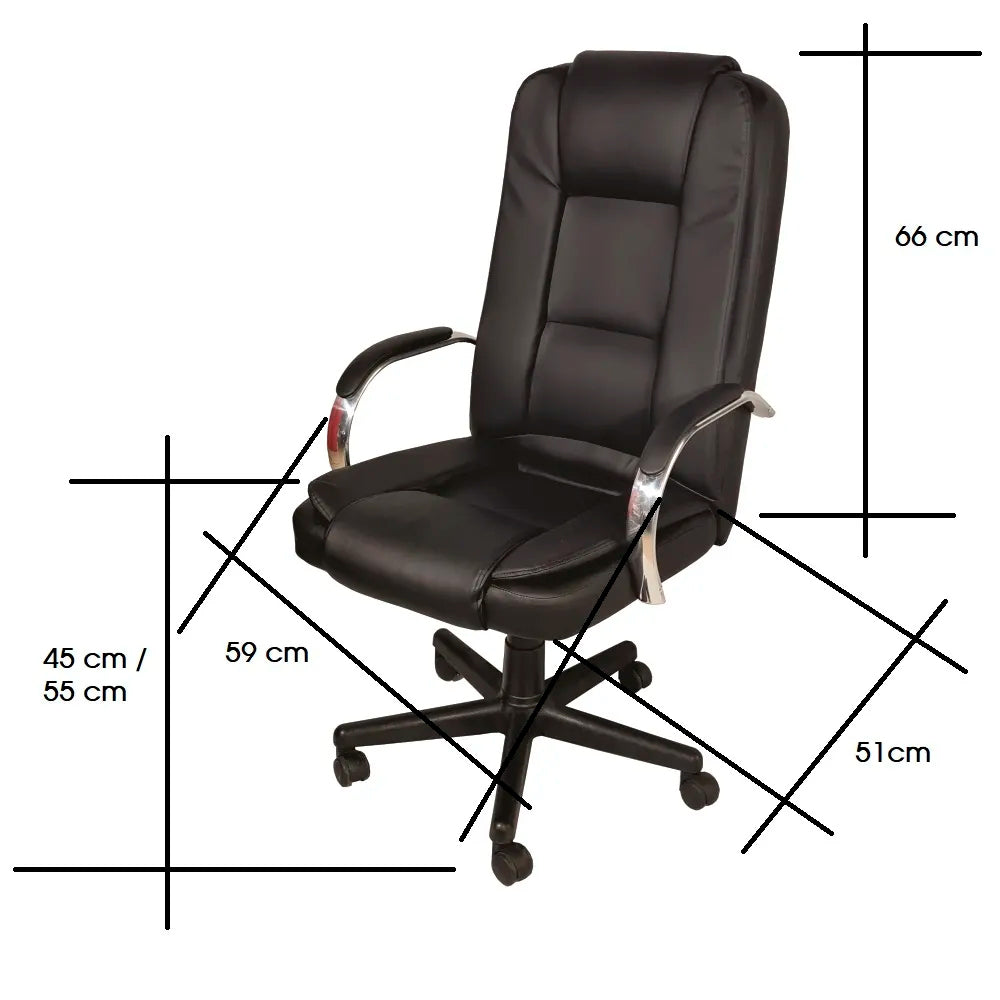 Cadeira Escritório Presidente Euro Branca Relax, 100% Nacional - ErgoDecor