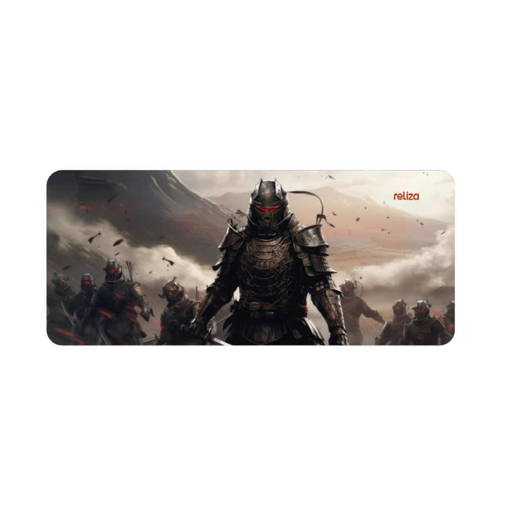 Mouse Pad Gamer 30x70cm, Neoprene Legítimo, Base Antiderrapante, Reliza - Estampa Legião de Guerreiros