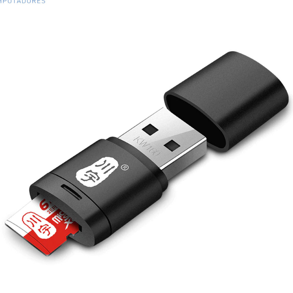 Adaptador Leitor Cartão Micro SD USB 2.0, Cartão Vira Pen Drive, Até 512GB, Som Automotivo