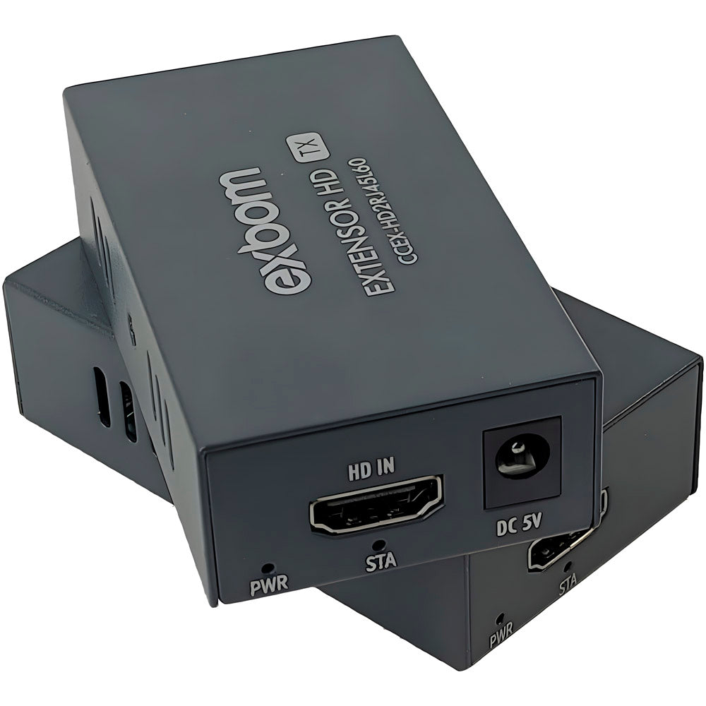Adaptador Extensor HDMI X RJ45, CAT5e/CAT6, Transmissão Até 60M Via Cabo de Rede, EXBOM - CCEX-HD2RJ45L60