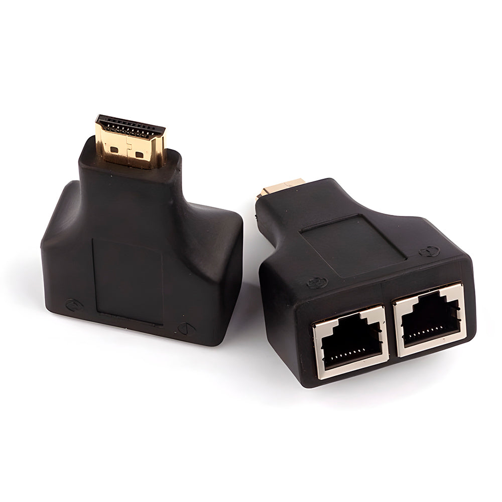 Extensor HDMI 3D, Via Cabo De Rede UTP RJ45 Cat 5e/6, Transmissão Até 30 Metros Em 1080P