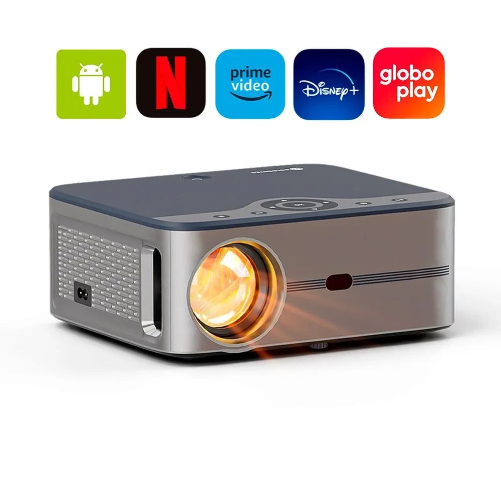 Projetor Smart 7000 Lúmens Full HD Goldentec com Wi-Fi, Bluetooth, Android e HDMI