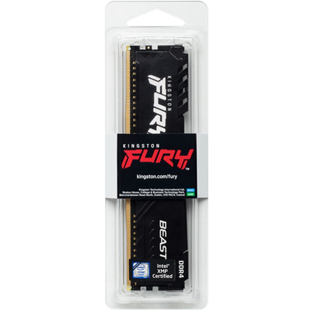 Memória Kingston Fury Beast, 8GB, 3600MHz, DDR4, CL17, Preto - KF436C17BB/8