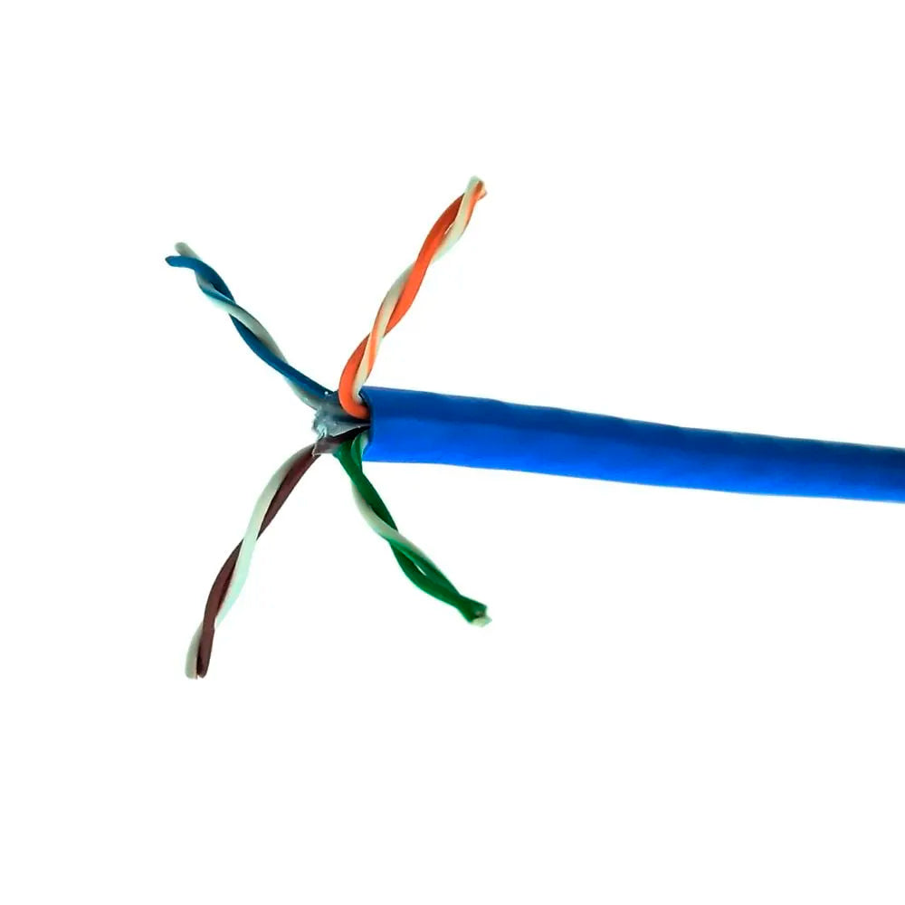 Caixa de Cabo de Rede 305m UTP CAT6 4P Intelbras IMPACT GIGA IG6CAZ Azul, 23 AWG, PVC CMX, 100% Cobre