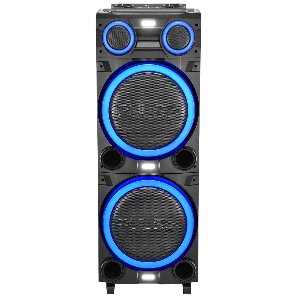 Caixa de Som Pulse SP516 Torre Double 12", 2700W, Bluetooth, USB/SD, Rádio FM, Bateria Recarregável