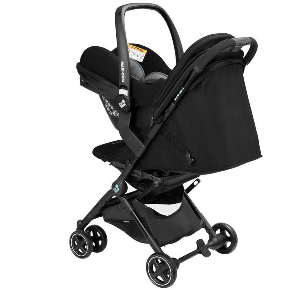 Carrinho de Bebê Lara² TS Com Bebê Conforto E Base Maxi Cosi Preto