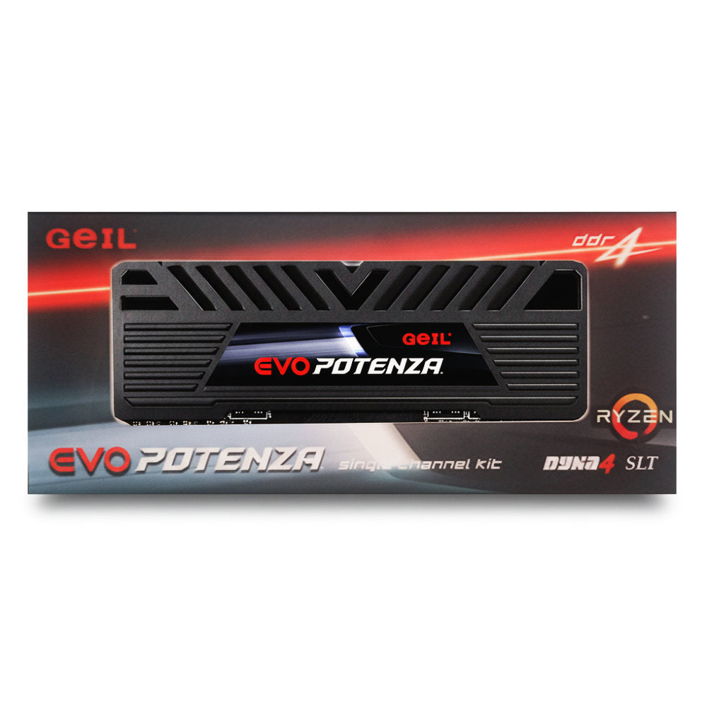 Memória RAM Desktop DDR4 Geil Evo Potenza 8GB, 3200MHz, Black, GAPB48GB3200C16BSC