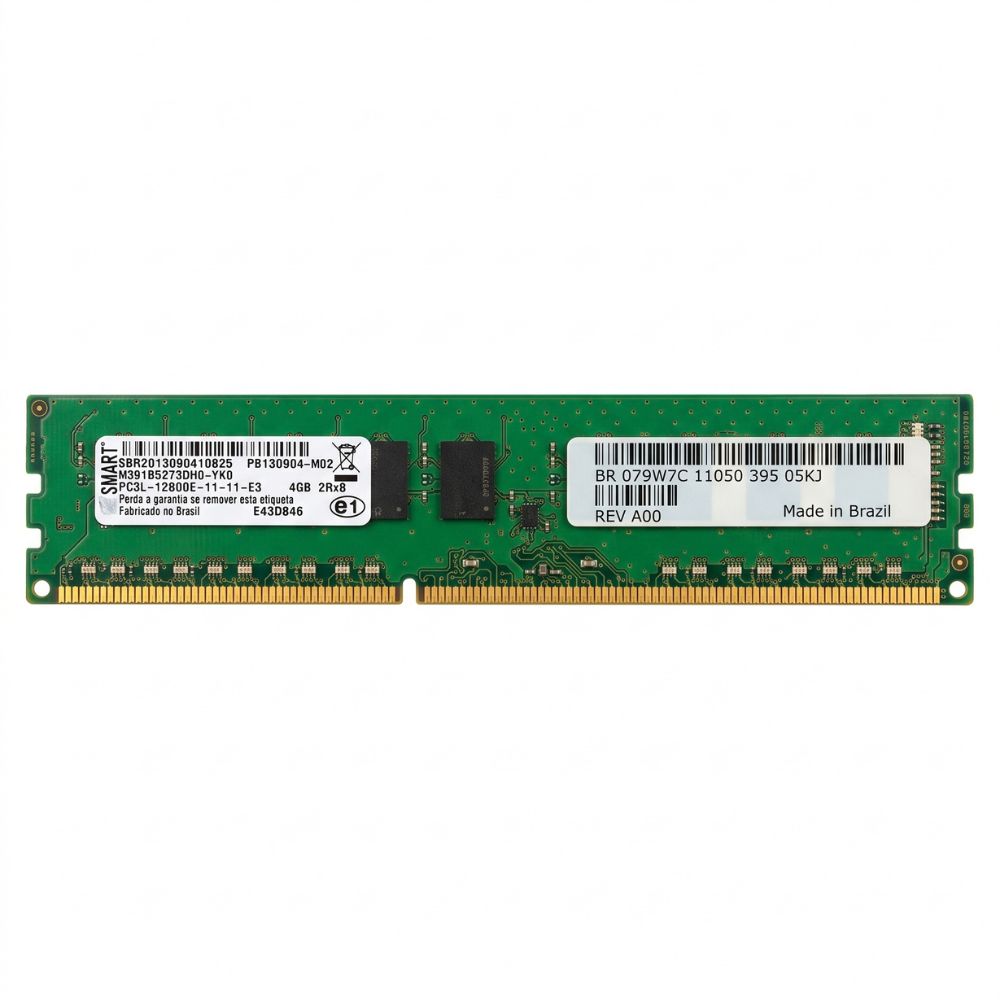 Memória Ram Desktop 4GB DDR3L 1600 MHz Smart 2Rx8 PC3L-12800E-11-11-E3 OEM S/Box