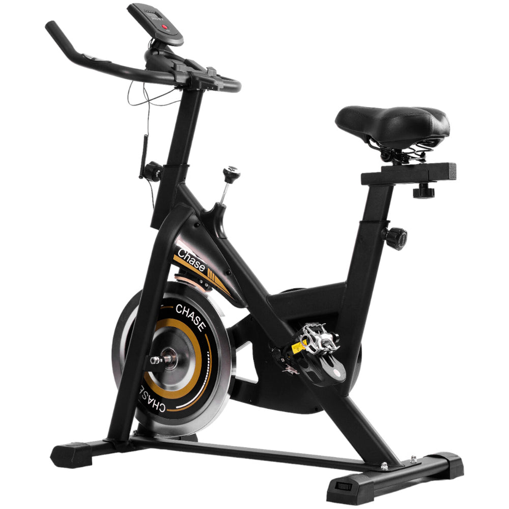 Bicicleta Ergométrica Odin Fit Chase para Spinning, Roda de Inércia 5kg, Mecânica Silenciosa - Preta