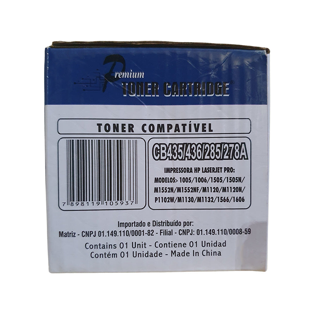 Toner Compatível HP CB435/436/CE285/278A Universal | Para P1005 P1505 M1120 M1212 M1130 | Premium Quality