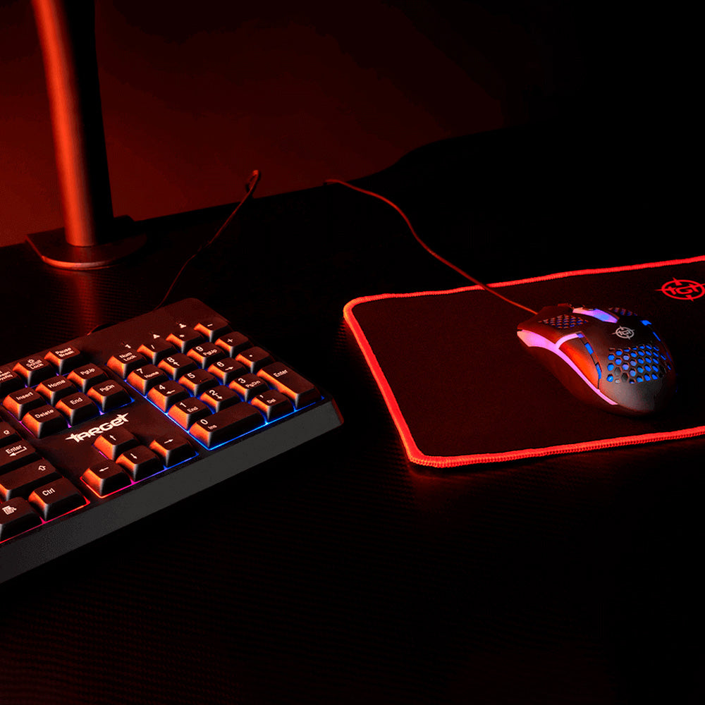 Combo Gamer TGT Fal, Rainbow, Teclado ABNT2, Mouse 1500DPI, Mousepad Pequeno, TGT-FAL-RBW02