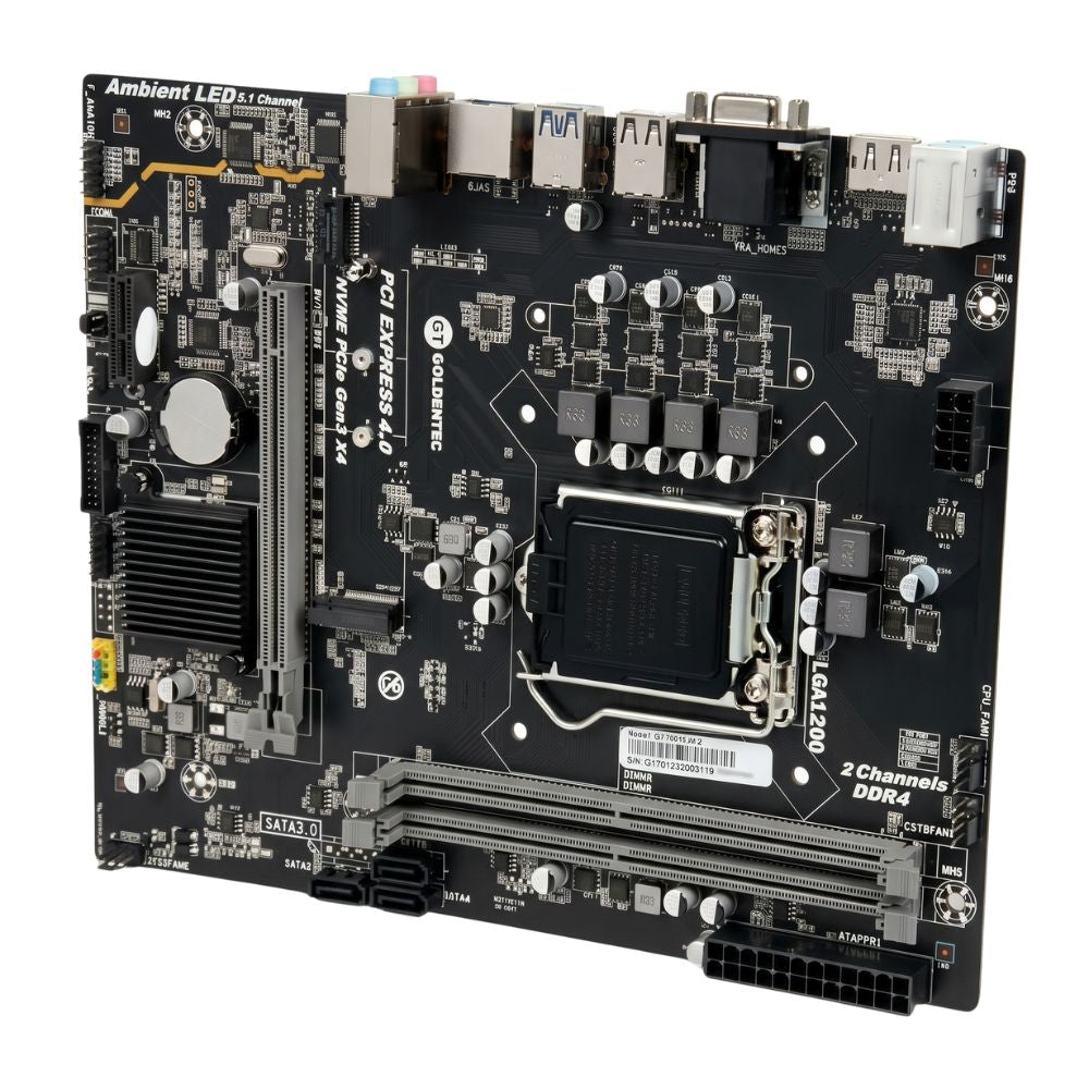 Placa Mãe Get GT H510 M.2, Chipset H510, Intel LGA 1200, mATX, DDR4, USB 3.0, VGA DVI HDMI