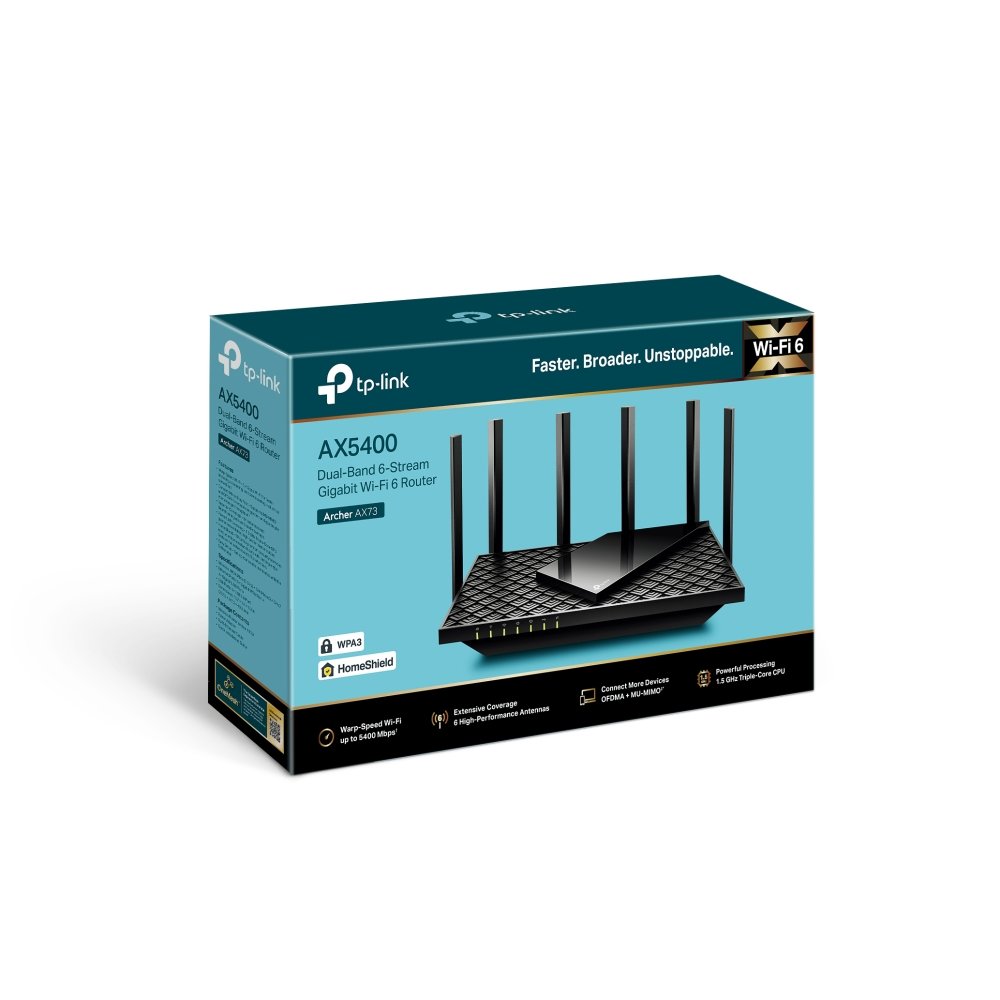 Roteador Wireless Tp-link Archer Ax73 Ax5400 Wi-fi 6 Dual Band Wpa3 Stream Gigabit