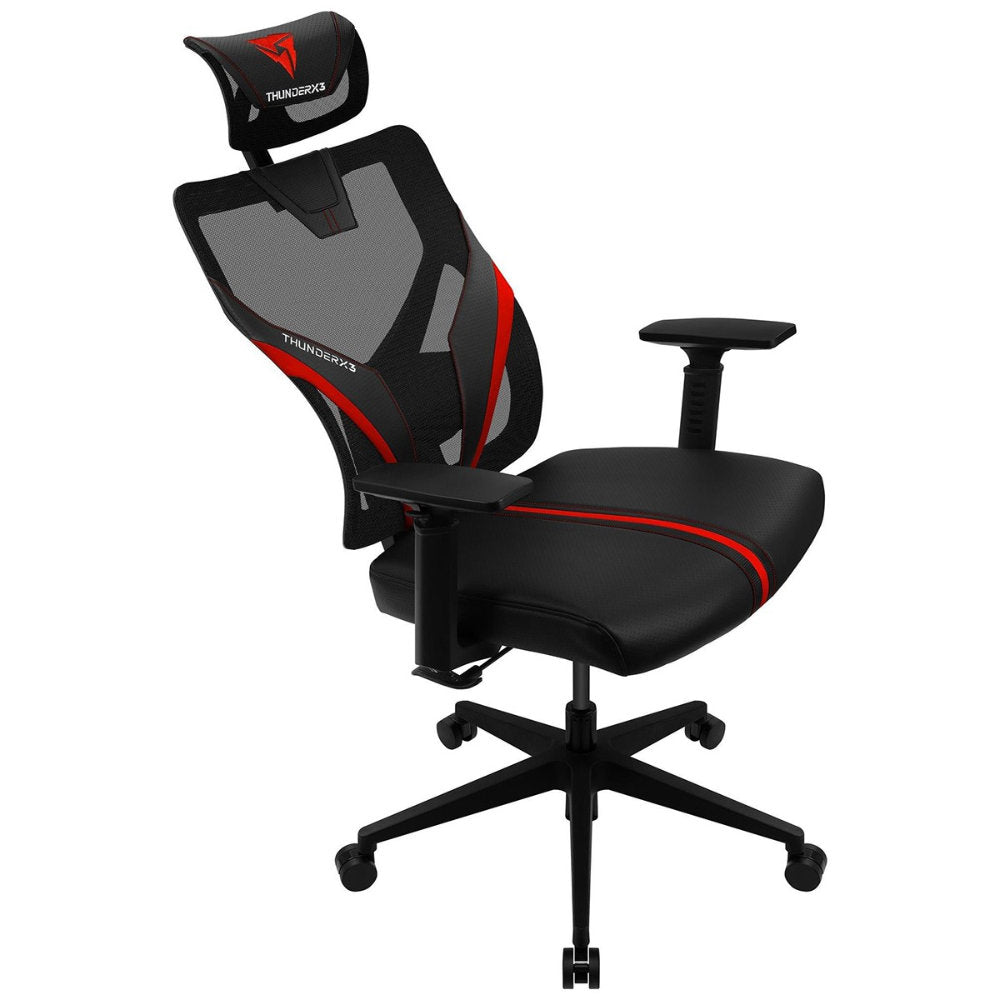 Cadeira Gamer ThunderX3 YAMA1 Ergonômica, Mesh Reclinável 90-135°, AIR Tech, Ajustável, Preta/Vermelha