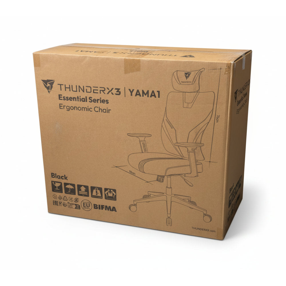 Cadeira Gamer ThunderX3 YAMA1 Ergonômica, Mesh Reclinável 90-135°, AIR Tech, Ajustável, Preta/Vermelha