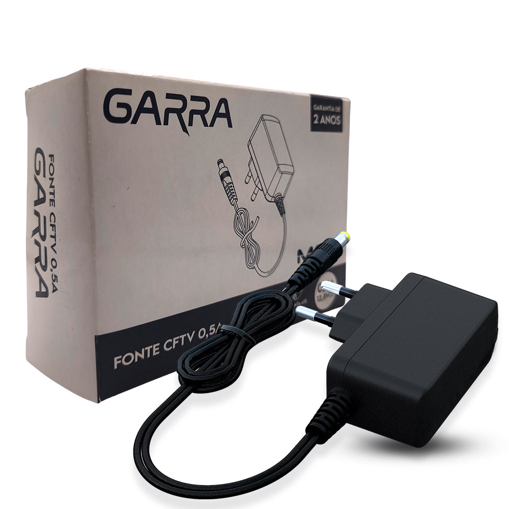 Fonte de Alimentação MCM FON1454-RS 12,8V 0,5A com Bivolt Automática (100–240V), Plug Garra, Linha Wall Plug