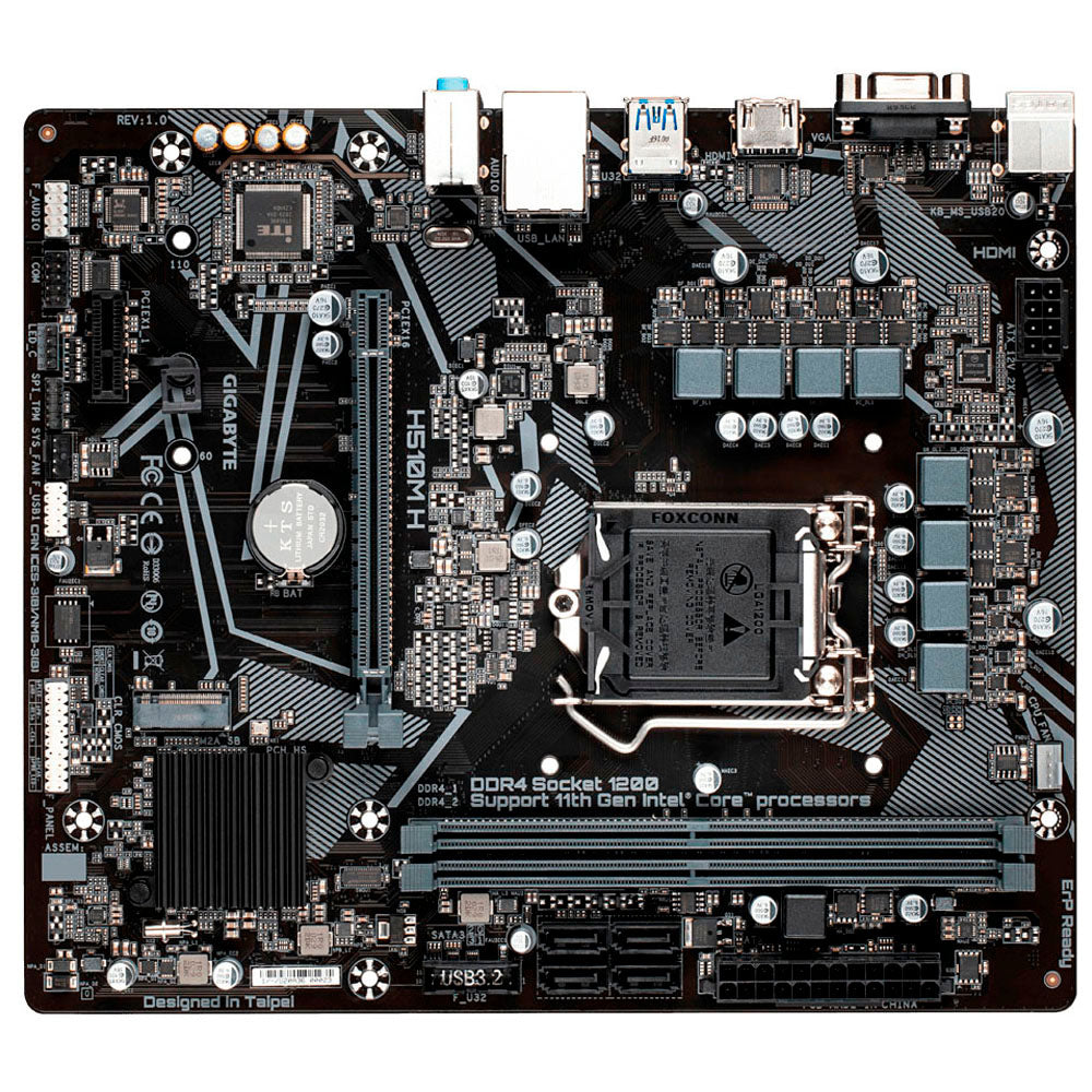 Computador Core I5-10500, Gigabyte H510M H, RAM 16GB DDR4, 2 SSD 240GB Kingston, 2 HD 10T, Fonte 1000W, Gab MT-G210BK