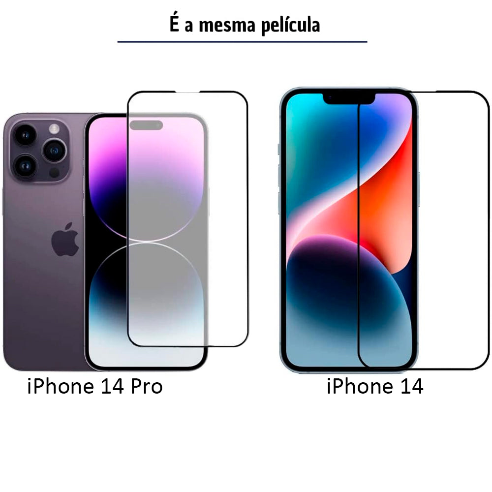 Película Protetora de Tela, 3D, Para Iphone 14 / 14 Pro