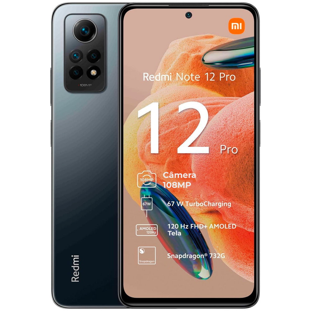 Smartphone Xiaomi Redmi Note 12 Pro Dual SIM, 256 GB, 8 GB RAM - Cinza Grafite