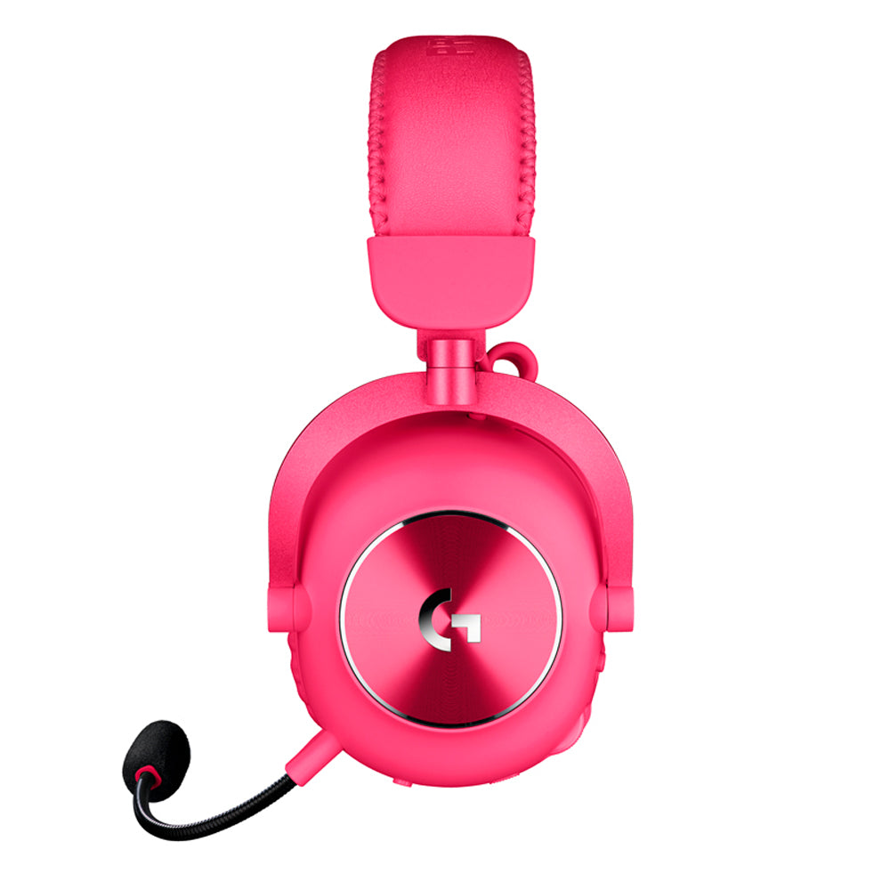 Headset Gamer Sem Fio Logitech G Pro X 2 Lightspeed, 50mm, Bluetooth, USB, 3.5mm, PC, Playstation e Switch, Rosa Magenta
