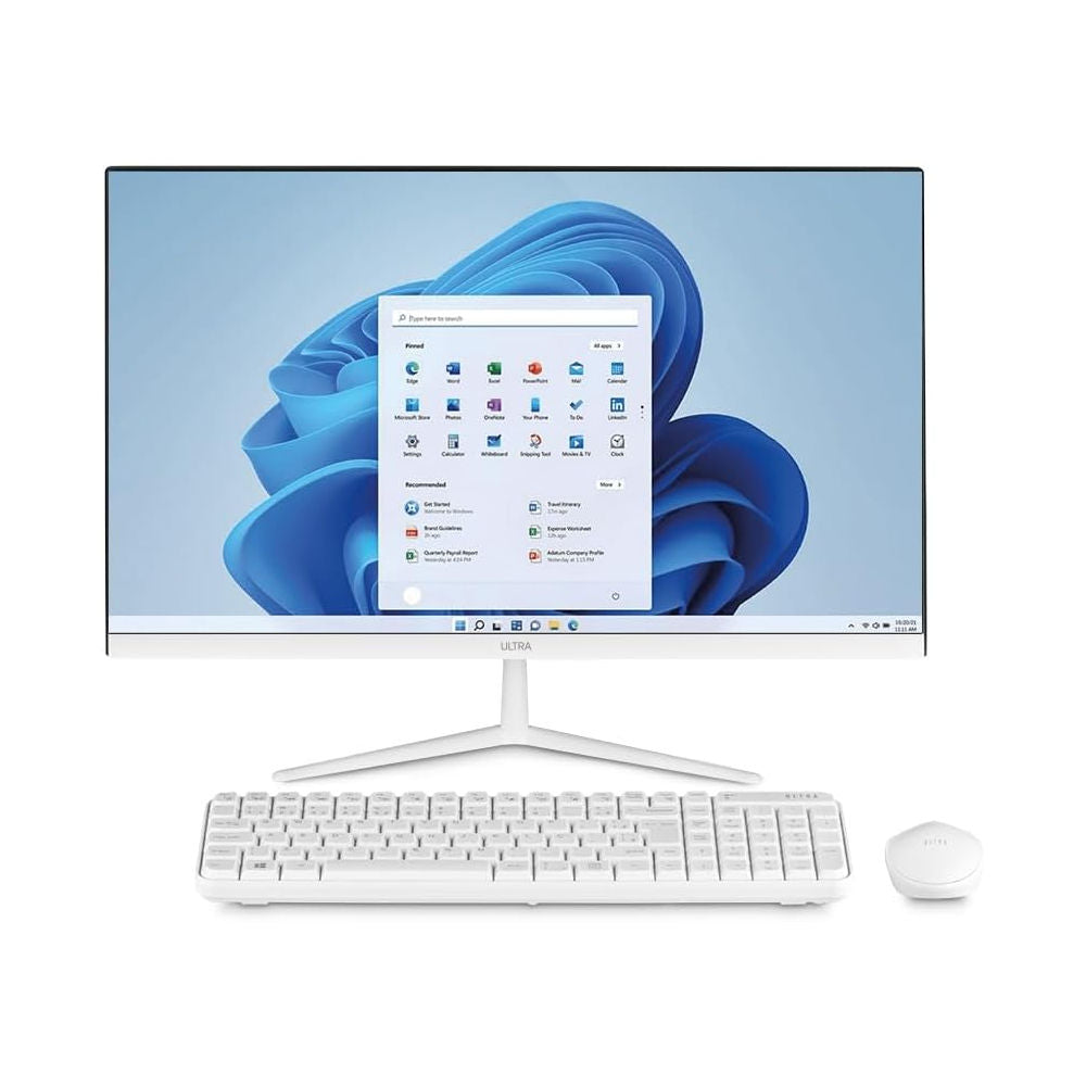 Computador All in One Ultra B830 Intel Celeron, 4GB RAM, SSD 120GB, Win 11, Microsoft 365 Personal + 1TB Nuvem, Branco