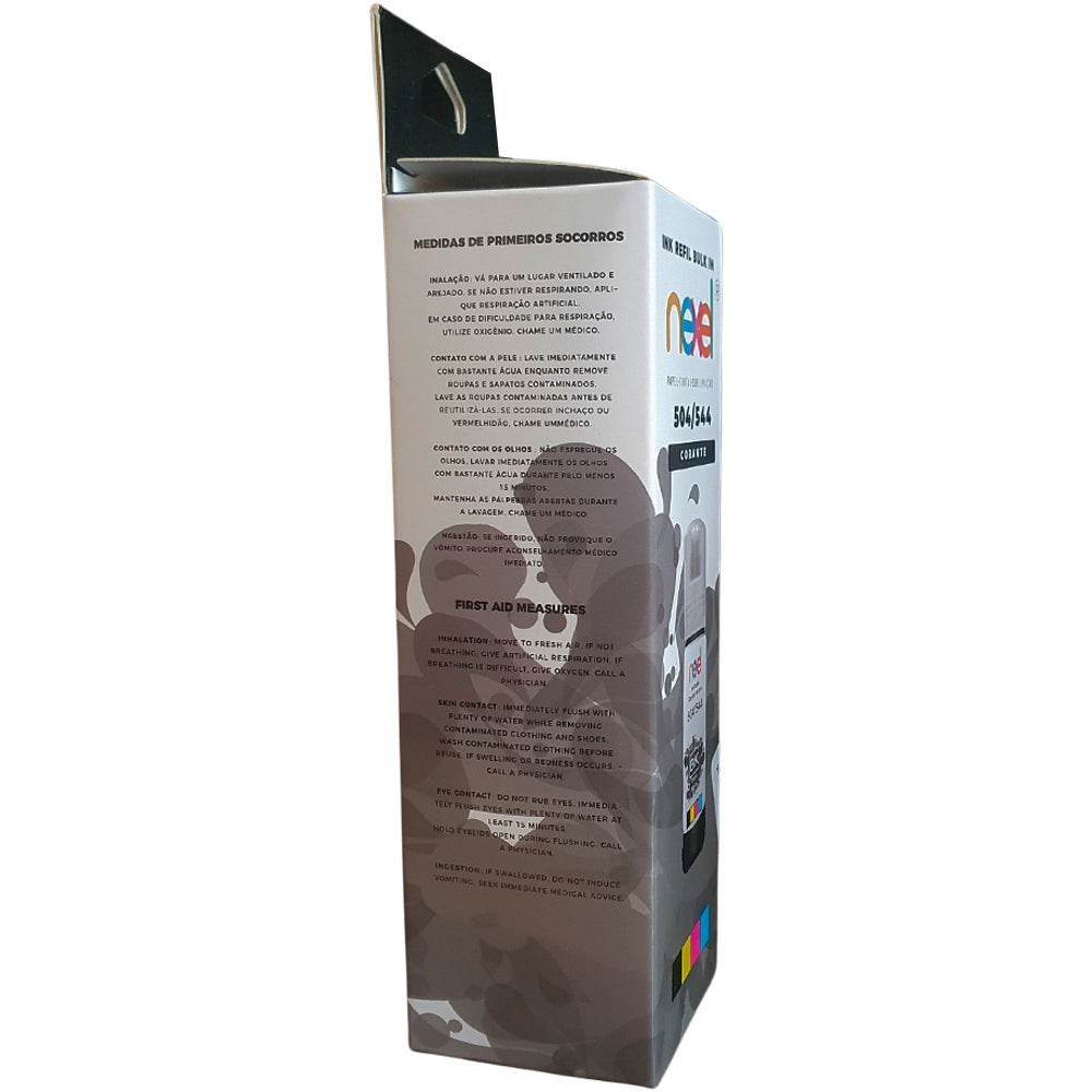 Tinta Refil Bulk Ink Compativel Epson Corante 70Ml Preto -504/ 544 Nexel Para Ecotank L3150 / L3110 / L5190 / L3250
