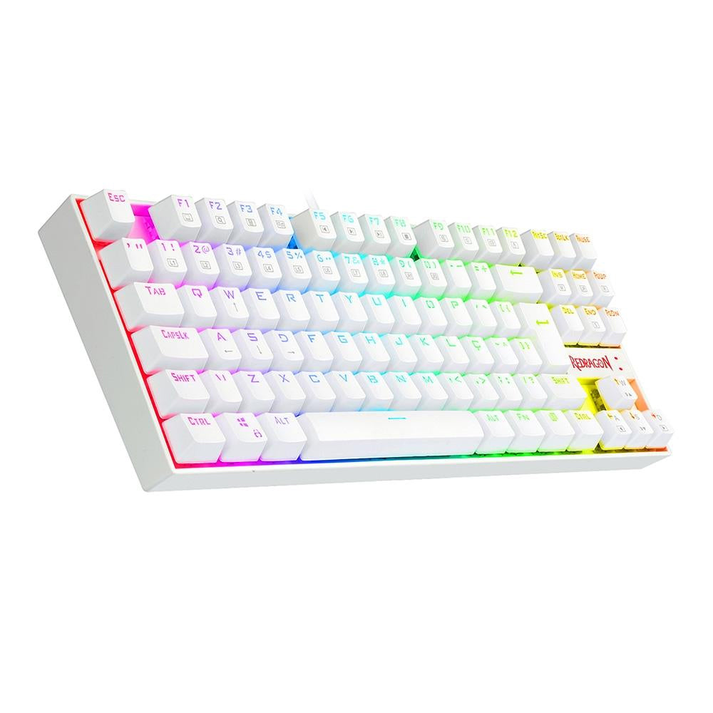 Teclado Mecânico Gamer Redragon Kumara, RGB, Switch Outemu Red, ABNT2, Branco - K552W-RGB (PT-RED