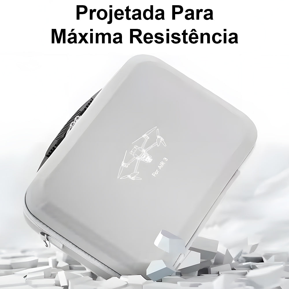 Maleta Case Para Transporte de Drone e Acessórios, Para DJI Air 3 / Air 3s, Cinza
