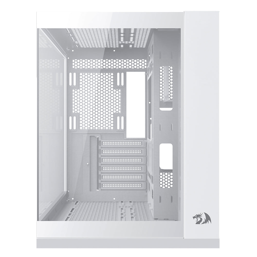 Gabinete Gamer Redragon Wideload Pro Mid Tower Lateral de Vidro Branco - CA-604W-PRO