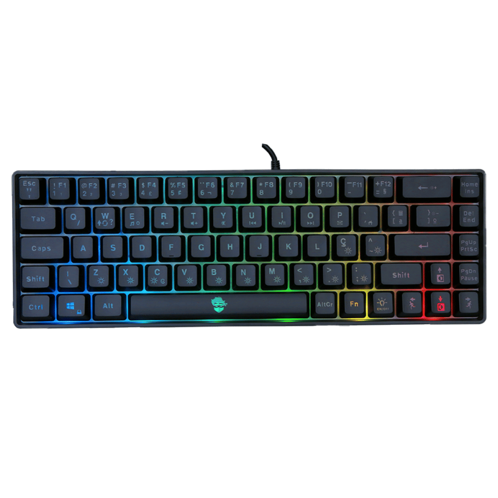Teclado Gamer Ninja Black Noir, RGB, Switch Membrana, ABNT2, Black, TC-GN-BKNR