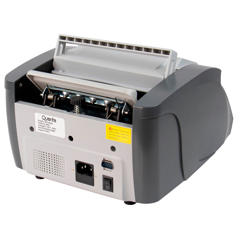 Máquina Contadora de Dinheiro Quanta, QTCDD20, 220V, 80W, 50Hz, Cinza