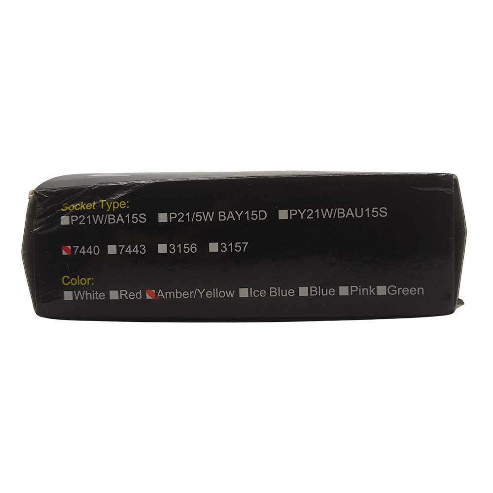 Kit Lâmpada LED CANbus, Para Farol de Carro, Soquete 7440, Amarelo, ASLENT