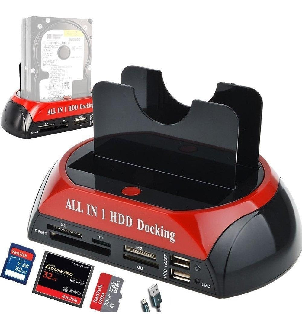Dock Station Para Hd Sata/Ide 2,5 e 3,5 e Cartões de Memoria XTrad-875