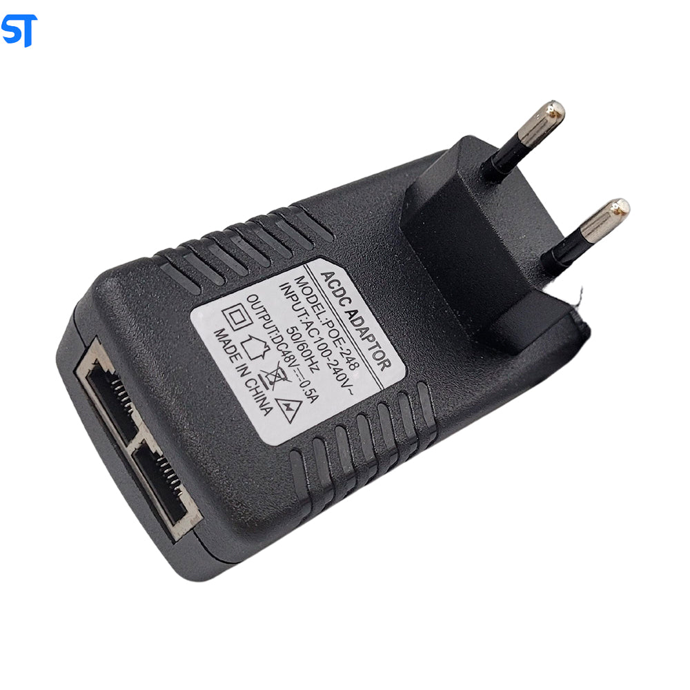 Fonte Injetor POE Ethernet CCTV 48V 500MA - POE-248