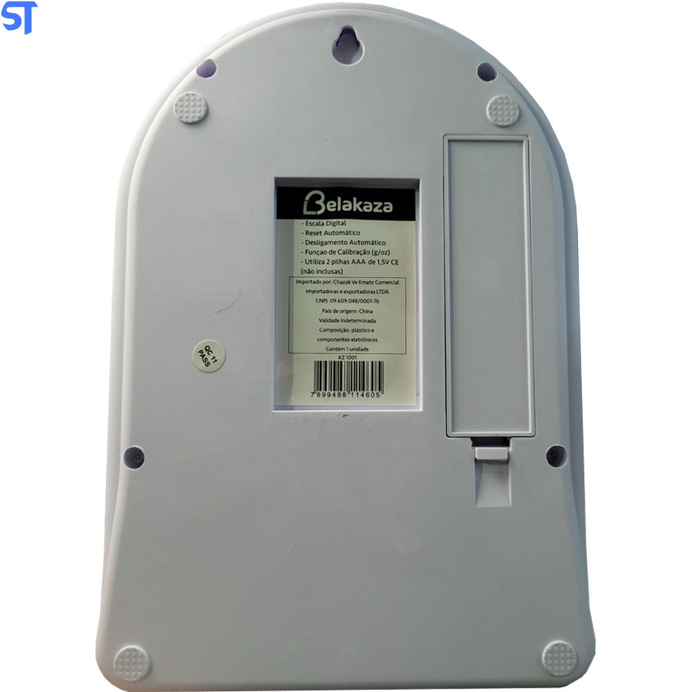 Balança Digital LCD De Alta Precisão Eletrônica Até 10 Kg Belakaza- KZ-1001
