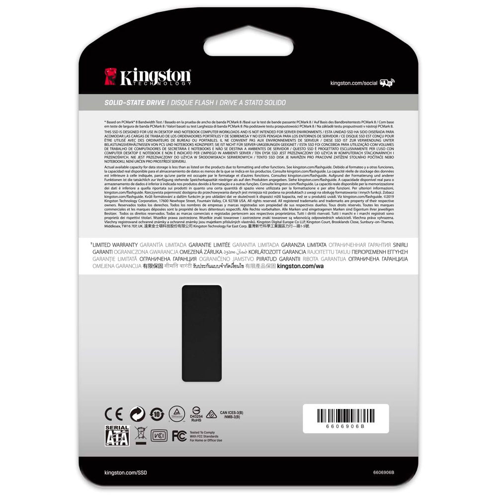 SSD Kingston 512GB, KC600, SATA III, Leitura 550MB/s e Gravação 520MB/s, SKC600/512G