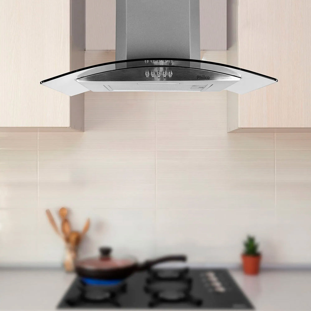 Coifa e Depurador De Parede 60cm Philco PC060G Glass - 220v
