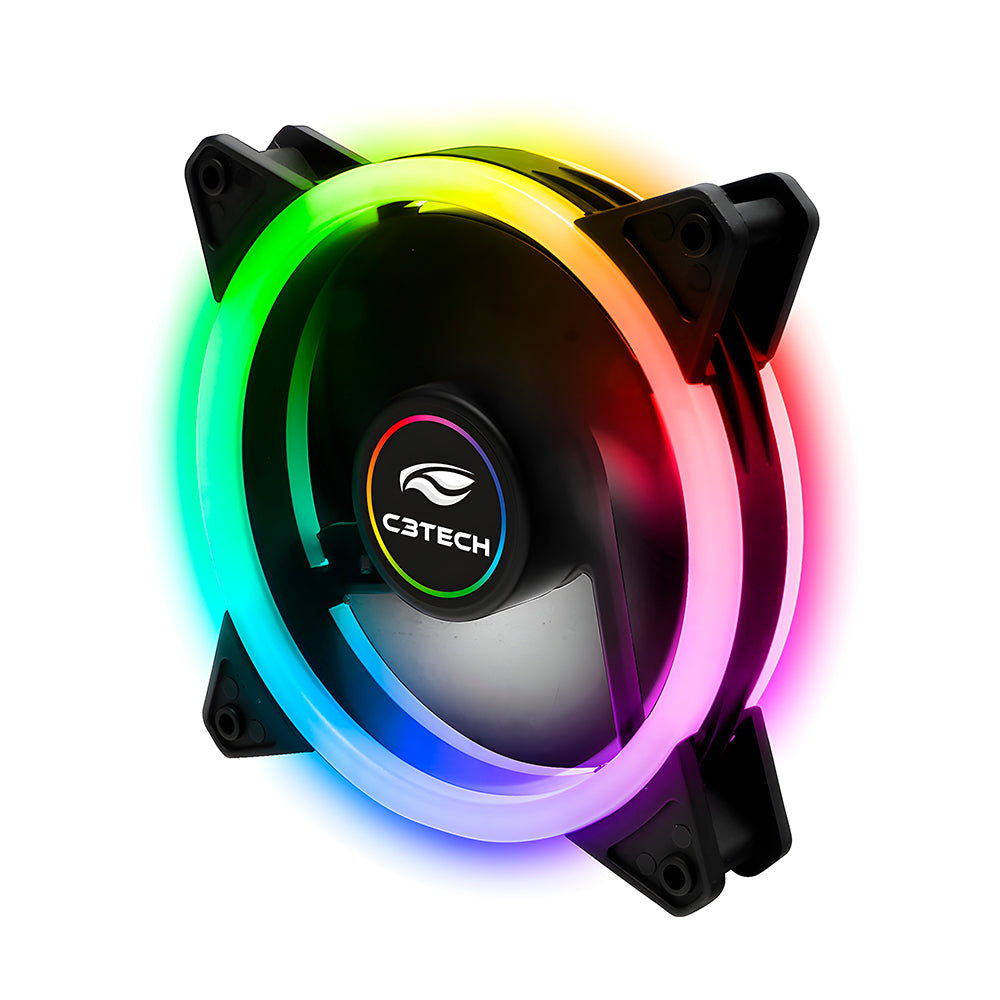 Kit Cooler Fan Com Controle Remoto F7-L600RGB C3Tech