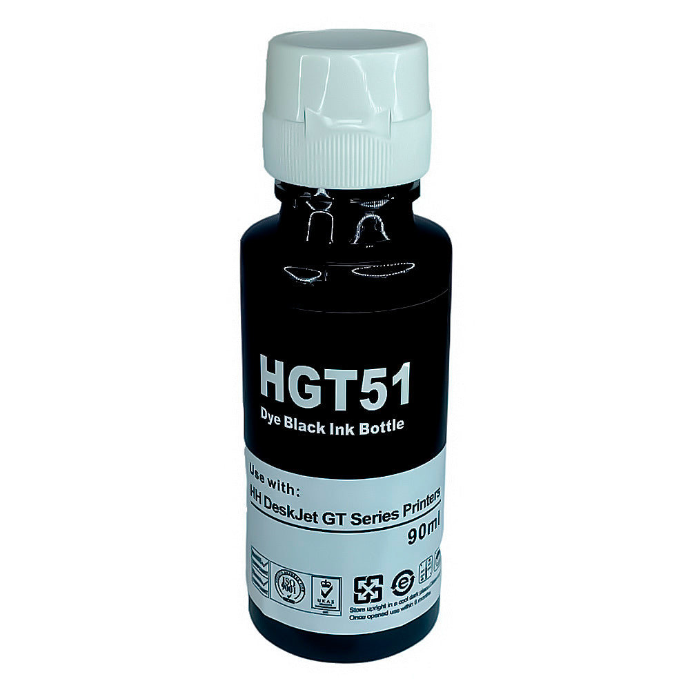 Refil de Tinta Nexel Para HP Preto HGT51 Com 100 ML - HGT51m GT51 Para HP Smart Tank/Series Ink Tank /DeskJet GT 580