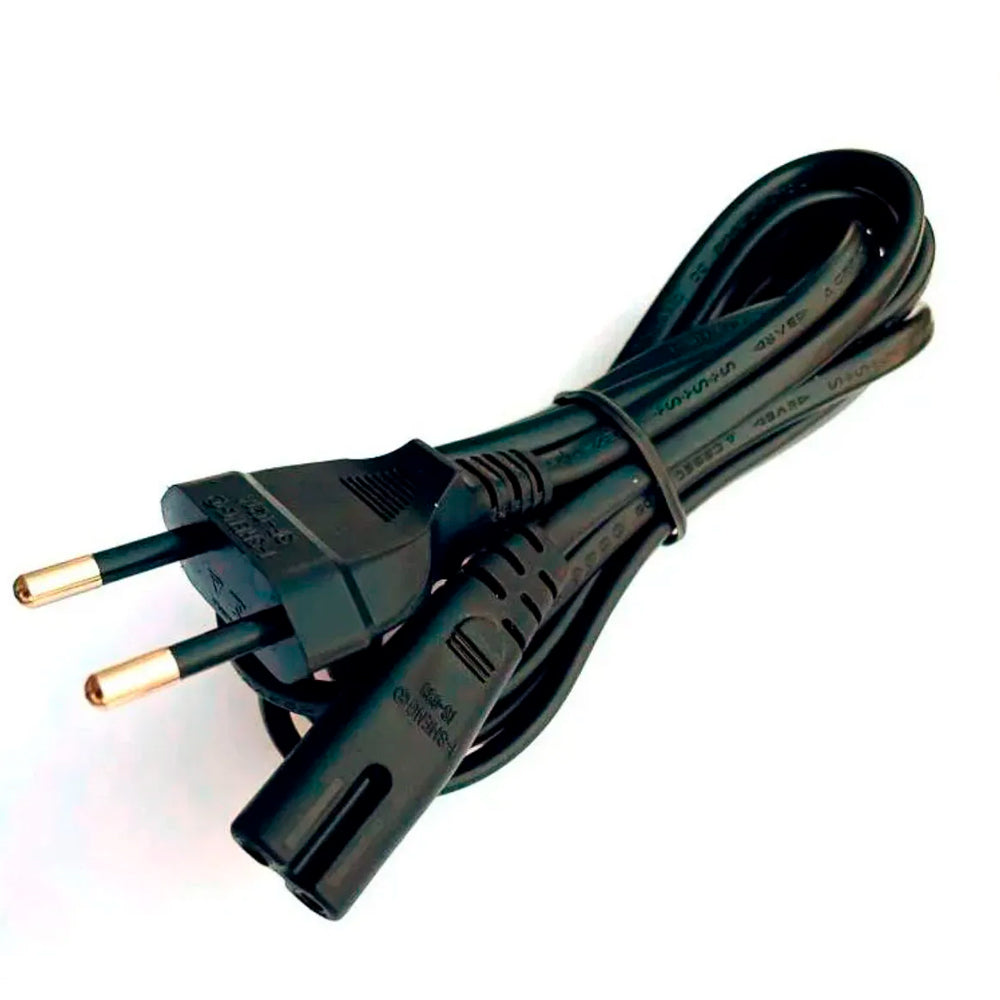 Cabo de Força Bipolar 2 Pinos 1,20m Com Conector Tipo 8