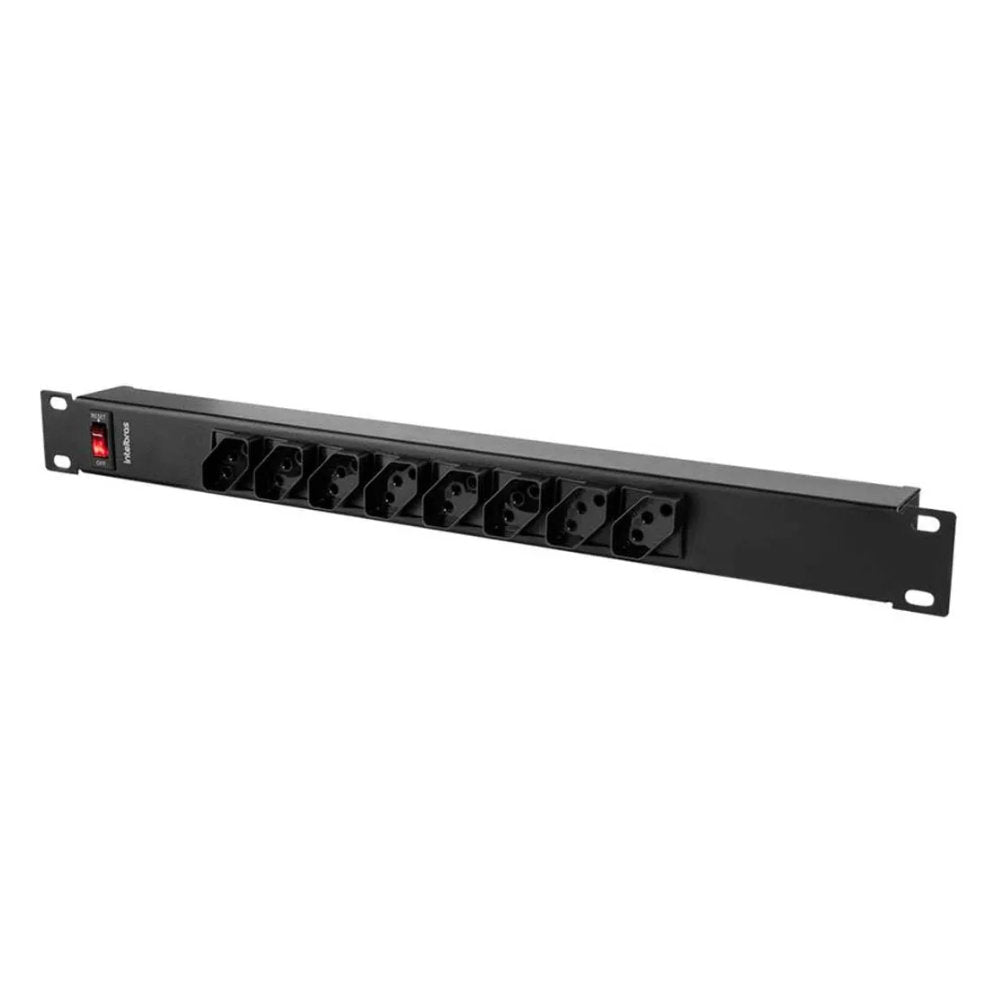 Protetor Eletrônico Intelbras EPR 208+, 8 Tomadas, Rack 19" 1U, Bivolt, 10A, 3m Cabo, Preto