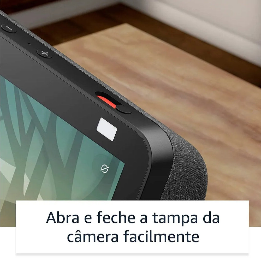 Echo Show 8 (2ª Geração) Amazon Smart Display HD 8", Câmera 13MP, Alexa Integrada, Touchscreen, Wi-Fi e Bluetooth, Preto